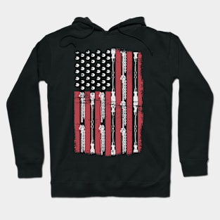 US Flag Plumbing Patriotic Plumber Contractor Hoodie